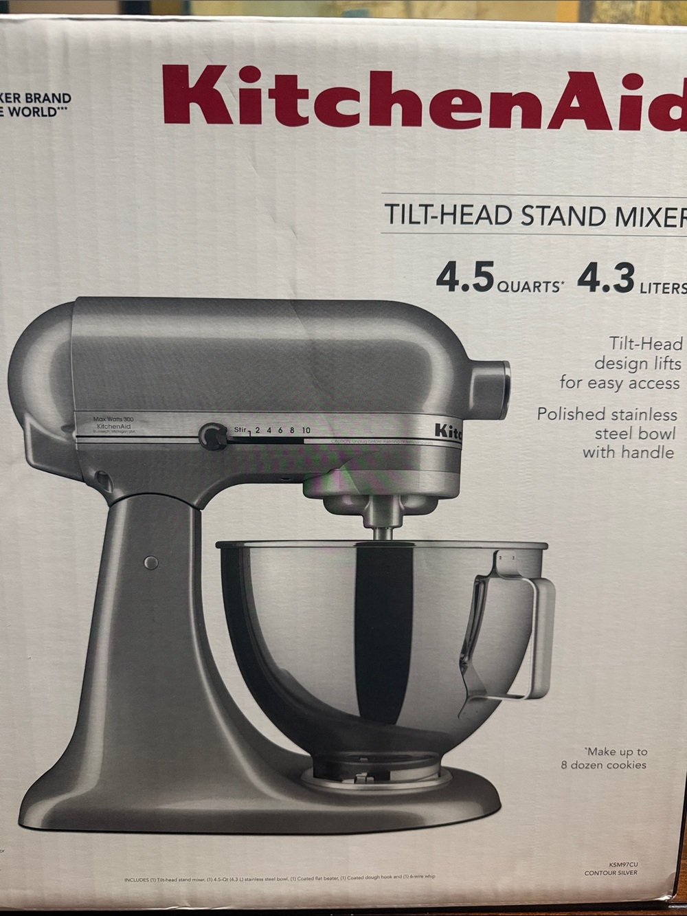 Deluxe kitchen aid tilt-head stand mixer contour silver new unopened box 📦